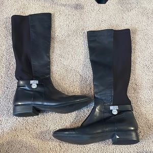 High black leather Micheal Kors boots